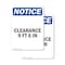 Signmission Clearance 9 Ft 6 In, 10 in W x Rectangle, Plastic OS-2PACK-NS-P-1014-V-10665 - alternate 1